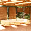 Möbel 11-tlg. Garten-Lounge-Set mit Creme Kissen Produktbild-Vorschau 1