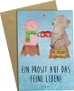 Mr. & Mrs. Panda babykarte Glühschwein Sause - Eisblau - Produktbild-Vorschau 1