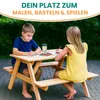 Kindergarnitur Picknicktisch mit 2 Bänken aus Lärche natur Produktbild-Vorschau 2