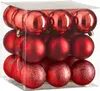 Zestaw 27 ozdób: czerwone okrągłe ozdoby mix 6 cm Podgląd zdjęcia produktu 1