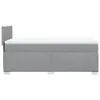 Möbel Boxspringbett mit Matratze Hellgrau 80x200 cm Stoff - Produktbild-Vorschau 5
