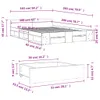 Möbel Bettgestell mit Schubladen Betongrau 160x200 cm Produktbild-Vorschau 10