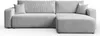 A light gray sectional sofa with corduroy-like texture, shown from the front against a white background. Produktbild-Vorschau