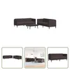 The Living Store 2-tlg. Sofagarnitur Dunkelbraun Stoff Produktbild-Vorschau 1