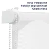Close-up of a white roller blind mechanism and fabric. Produktbild-Vorschau