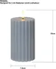 LED Wachskerze Flamme Stripe Batterie Timer blau 15x7,5cm Produktbild-Vorschau 19