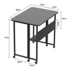 Klapptisch mit Rollen 80x58cm,Platzsparender Schreibtisch Produktbild-Vorschau 4