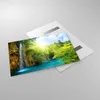 Bilder auf glas - Wasserfall Forrest Himmel - 120x80cm - Produktbild-Vorschau 2