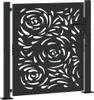 A black metal garden gate with a decorative floral pattern, shown in isolation against a white background. Náhled obrázku produktu