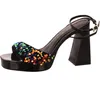 Buffalo Liza Disco Sandalette Schwarz Produktbild-Vorschau 1