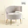 HOMCOM Loungesessel Sessel mit Chenille-Optik, Schrägere Produktbild-Vorschau 3
