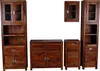 Moderner Bad Hängeschrank Massivholz Teak Braun 60x42x15 cm Produktbild-Vorschau 7