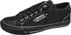 A studio shot of a single black sneaker. Produktbild-Vorschau
