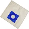 A vacuum cleaner bag with a blue plastic fitting. Produktbild-Vorschau