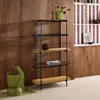 sweeek - Bücherregal aus Glas, Holzdekor und Stahl mit 5 Produktbild-Vorschau 3