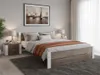 Postel IKAROS DOUBLE 180 x 200 cm, bílá/dub lanýž Matrace: Náhled obrázku produktu 1
