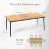 COSTWAY Gartentisch mit Schirmloch, 200x90cm, Produktbild-Vorschau 7