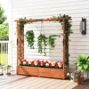 Jardinière COSTWAY avec treillis, toit suspendu et support Voir les images du produit 9