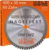 Holzboss ® HM-Sägeblatt 400 x 30 mm - nagelfest SWZ 60 x Produktbild-Vorschau 1