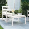 ZMH Gartentisch Weiß 82,5x82,5x45 cm Massivholz Kiefer Produktbild-Vorschau 1