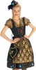 Dirndl Gloria für Damen | Schwarz Gold Größe: 36/38 Produktbild-Vorschau 1