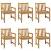 The Living Store 7-tlg. Garten-Essgruppe Massivholz Teak Produktbild-Vorschau 3