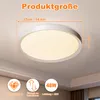 VA-Cerulean 48W LED Deckenleuchte Flach Rund IP44 Produktbild-Vorschau 2