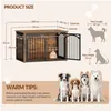 Hundebox Holz 100x60x63 cm, Vintagebraun & Schwarz, 4 Produktbild-Vorschau 7