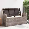 vidaXL Sitzbank mit Stauraum mit Kissen Grau 110 x 40 x 50 Produktbild-Vorschau 3