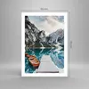 Poster - Poster ohne Rahmen - Boote Berge Hafen - 50x70 cm Produktbild-Vorschau 4