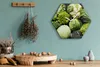 Uhr hexagonal 40 cm Glas Geräuschlos weiße Zeiger - Produktbild-Vorschau 2