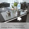 Arbeitsplatte aus Edelstahl 1100x500x20mm Produktbild-Vorschau 4