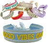 LS-LebenStil Canvas Statement Armband Good Vibes Blau Gelb Produktbild-Vorschau 1