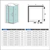 120x90x195cm Duschkabine Eckeinstieg Duschkabine  Drehtür Produktbild-Vorschau 2