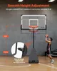 Panier de basket portable, hauteur réglable de 2,3 à 3,05 Voir les images du produit 5