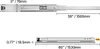 Diagrams showing the dimensions of drawer slides. Anteprima dell’immagine prodotto