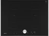 A top-down view of a black induction hob with silver controls. Anteprima dell’immagine prodotto