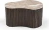 Couchtisch Nomi Mangoholz Dunkel Marmor Hell 70 x 50 x 38 Produktbild-Vorschau 2
