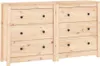 vidaXL Příborník 140x35x80 cm z masivního borovicového Náhled obrázku produktu 2