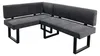 byLIVING Eckbank VANCOUVER / Webstoff anthrazit / Metall Produktbild-Vorschau 1