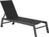 Bain de soleil BARBADOS en textilène noir - aluminium gris Voir les images du produit 1