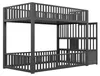 Letto a castello 90x200 cm, design basso, scala con Anteprima dell’immagine prodotto 20