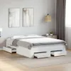 vidaXL Bettgestell mit Schubladen Weiß 120x200 cm Produktbild-Vorschau 2