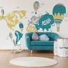 Muralo Fabelhafte Fototapete WELTKARTE Luftballons Wolken Produktbild-Vorschau 7