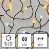 LED vánoční řetěz blikající, 8 m, venkovní i vnitřní, teplá/studená bílá, časovač Anteprima dell’immagine prodotto