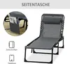 Sonnenliege klappbar mit Nackenkissen, Gartenliege Produktbild-Vorschau 9