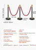 A diagram showing stanchions and ropes with dimensions and product specifications. Produktbild-Vorschau