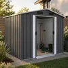 Aga Casetta da giardino 248x193x179 cm Grigio scuro Anteprima dell’immagine prodotto 3