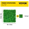 VEVOR pianta artificiale muro privacy siepe artificiale UV Anteprima dell’immagine prodotto 7