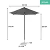 Vonroc Premium Sonnenschirm Torbole 200cm - Robuster Produktbild-Vorschau 2